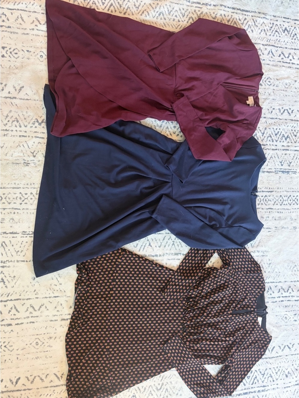 LOFT Outlet Petite Burgundy Wrap Dress Size 00P